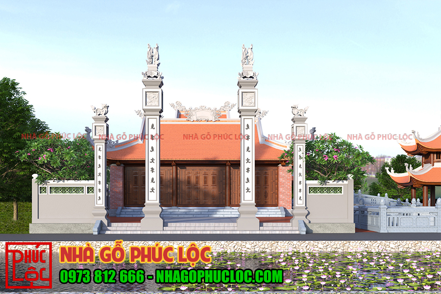 Hình ảnh cổng tam quan được thiết kế hoành tráng